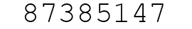 Number 87385147.