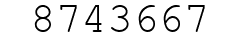 Number 8743667.