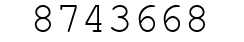 Number 8743668.
