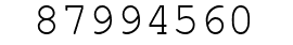 Number 87994560.
