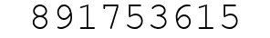 Number 891753615.