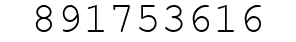 Number 891753616.