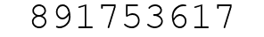 Number 891753617.