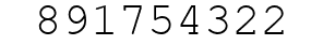 Number 891754322.
