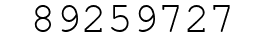 Number 89259727.