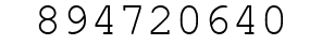 Number 894720640.