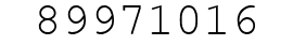 Number 89971016.