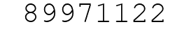 Number 89971122.