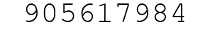 Number 905617984.