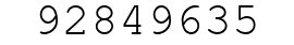 Number 92849635.