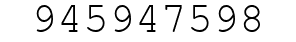 Number 945947598.
