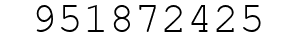 Number 951872425.
