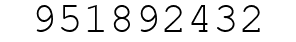 Number 951892432.