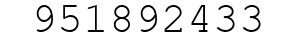 Number 951892433.
