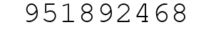 Number 951892468.
