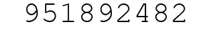 Number 951892482.