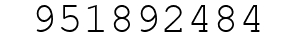 Number 951892484.