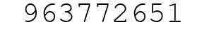 Number 963772651.
