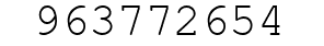 Number 963772654.