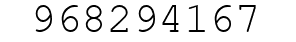 Number 968294167.