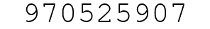 Number 970525907.