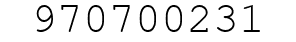 Number 970700231.
