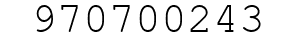 Number 970700243.