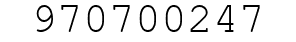 Number 970700247.
