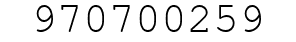 Number 970700259.