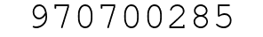 Number 970700285.