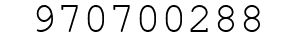 Number 970700288.
