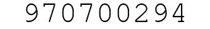 Number 970700294.