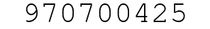 Number 970700425.
