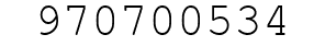 Number 970700534.