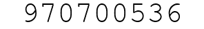 Number 970700536.