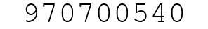 Number 970700540.