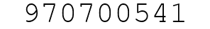 Number 970700541.