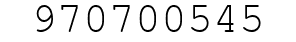 Number 970700545.
