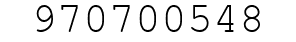 Number 970700548.