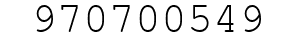 Number 970700549.