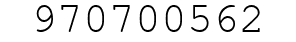 Number 970700562.