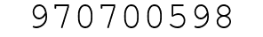 Number 970700598.