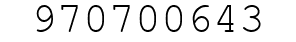 Number 970700643.