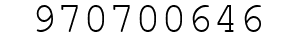 Number 970700646.