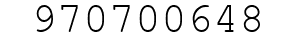 Number 970700648.