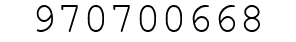 Number 970700668.
