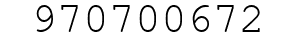 Number 970700672.
