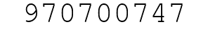 Number 970700747.