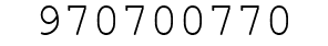Number 970700770.