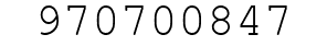 Number 970700847.